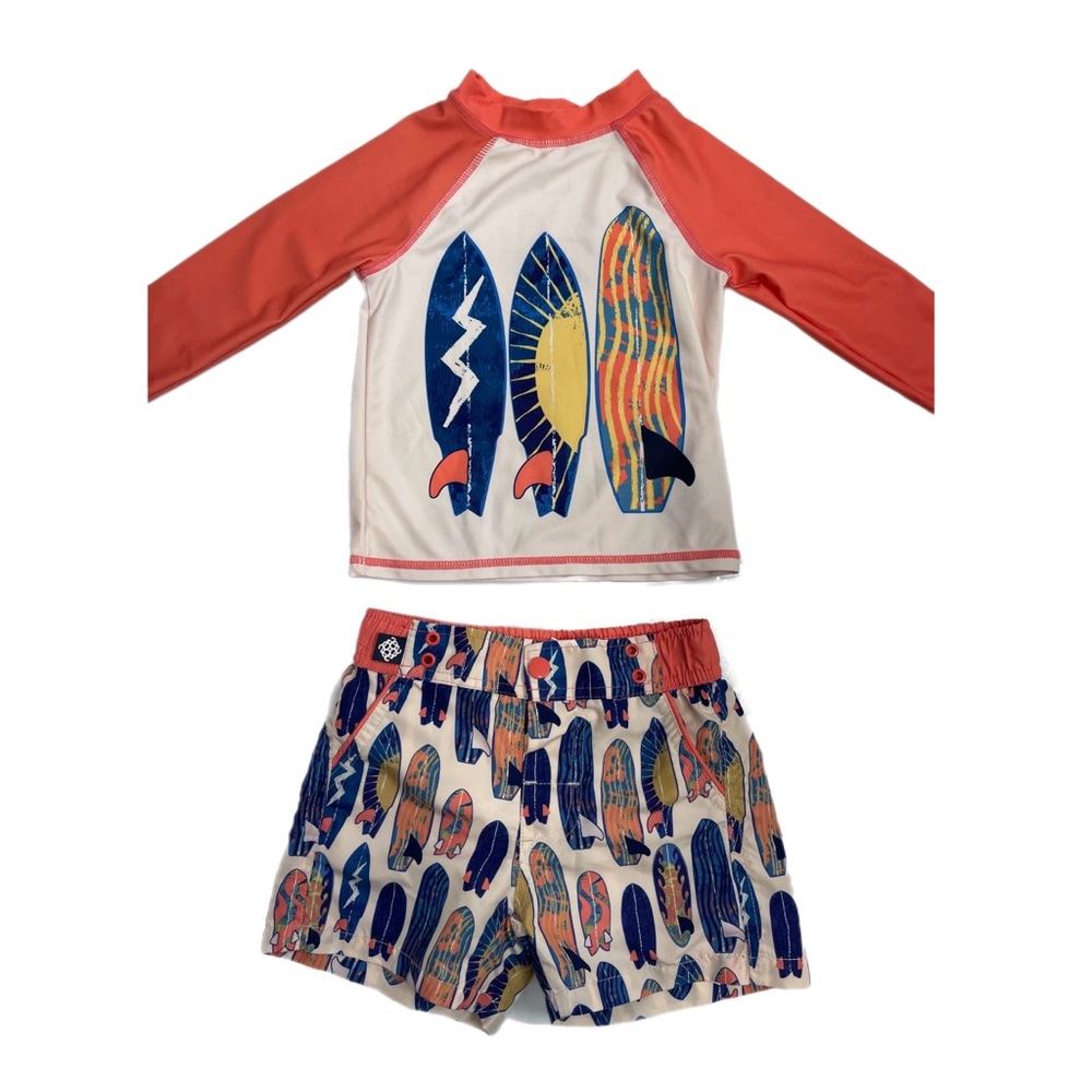 Andy&Evan rashguard top & board shorts 2T